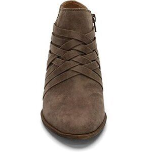 Lifestride Arden Prairie Faux Suede Traveler Ankle Booties Women's Ash Size 7.5M